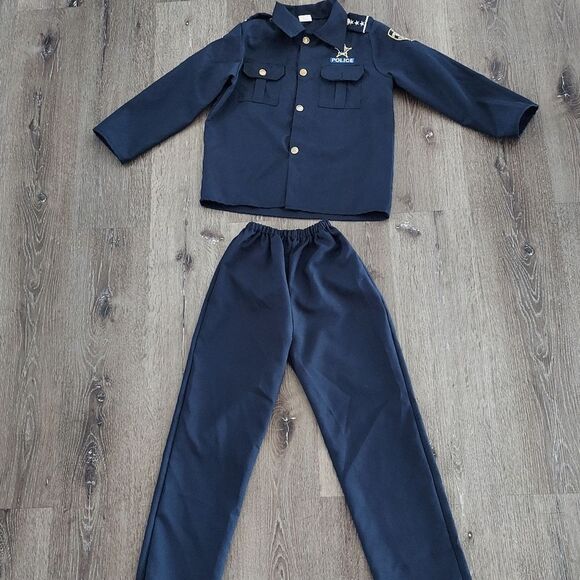 Dress Up America Navy Blue Police Halloween Costume Set Medium 8-10 - Picture 1 of 5